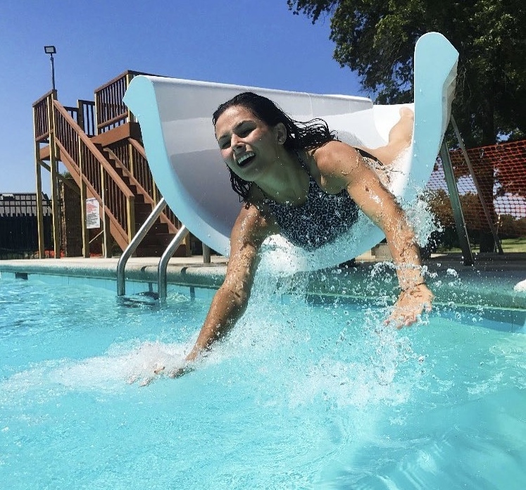 Kids really enjoy the pool slide!