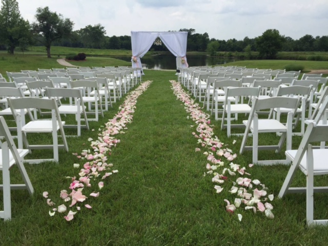 Outdoor wedding set up