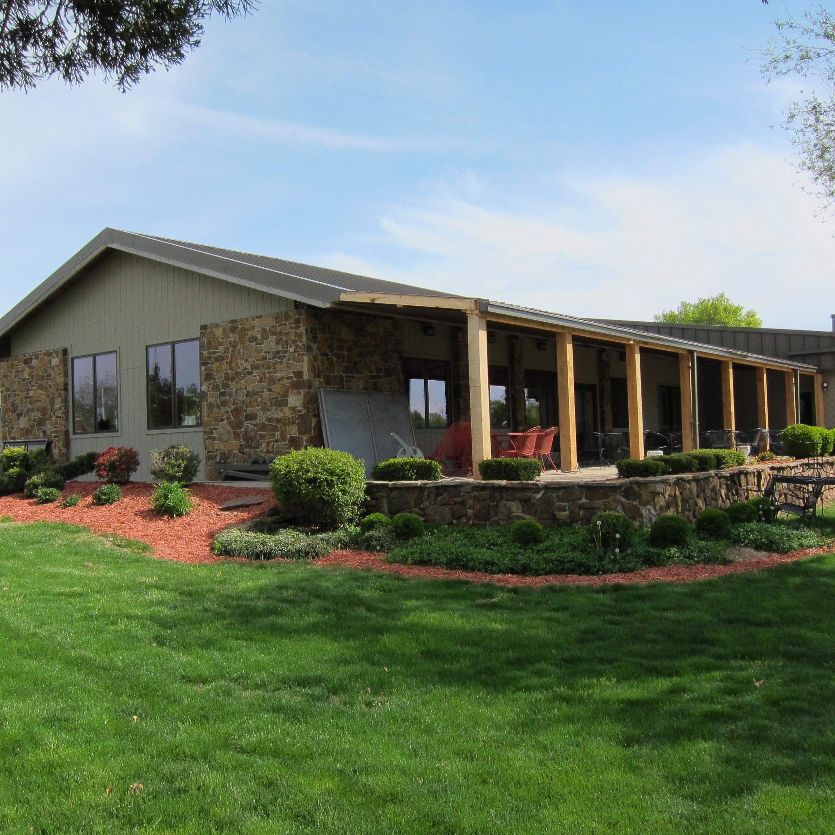 Golf course view of the outdoor pavilion!